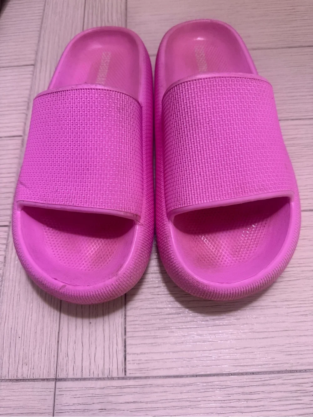 Women's Pink Slide Sandals - Casual Slip-On Comfort